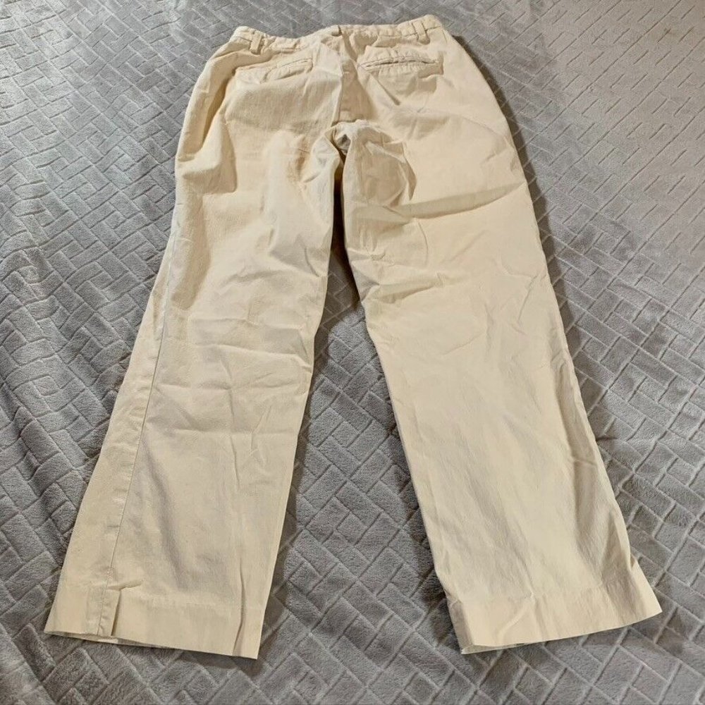 Banana Republic Womens 0 Dress Pants Beige Straight Crop Low Rise Lined Stretch - Picture 8 of 11